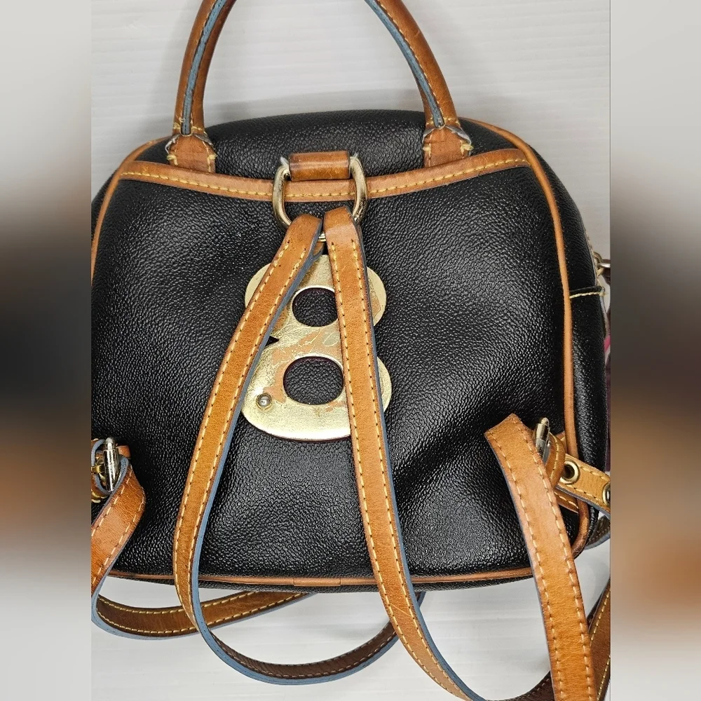 Y2K Dooney&Bourke Square Backpack Purse ,Graffiti Charms, Lindsay Lohan Vintage.
